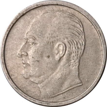 Норвегия 25 эре 1960 год - Король Улаф V. Северная синица