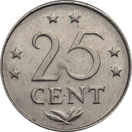 Антильские острова 25 центов 1976 год