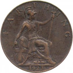 Великобритания 1 фартинг 1923 год