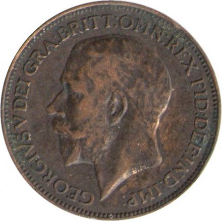 Великобритания 1 фартинг 1923 год