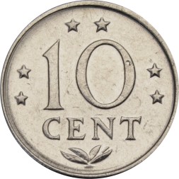 Антильские острова 10 центов 1976 год
