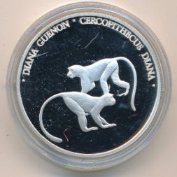 Либерия 10 долларов 2000 год