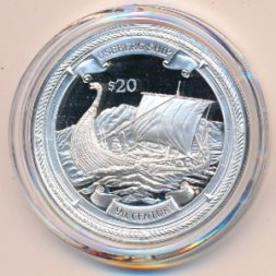 Виргинские острова 20 долларов 2000 год