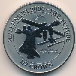 Остров Мэн 1/2 кроны 2000 год