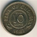Гайана 10 центов 1981 год