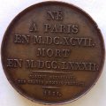 Медаль настольная Франция, Жан-Батист Бургиньон д&#039;Анвиль - картограф, географ, 1821 год