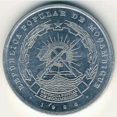 Мозамбик 10 метикал 1986 год