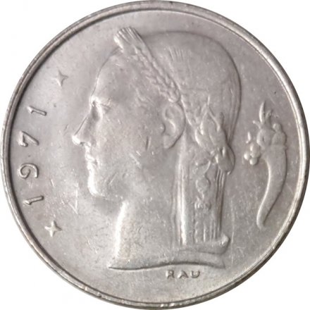 Бельгия 1 франк 1971 год BELGIQUE