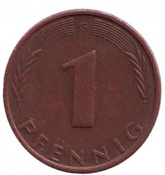 ФРГ 1 пфенниг 1971 год - G