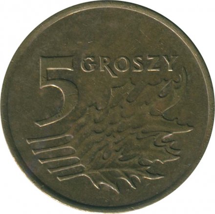 Польша 5 грошей 1992 год