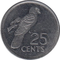 Сейшелы 25 центов 1997 год