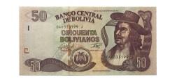 Боливия 50 боливиано 1986 год - выпуск 2015 год - серия J - UNC