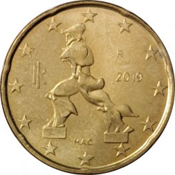 Италия 20 евроцентов 2019 год