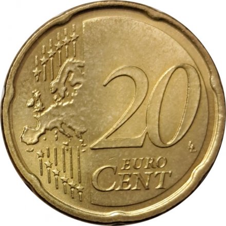 Италия 20 евроцентов 2019 год