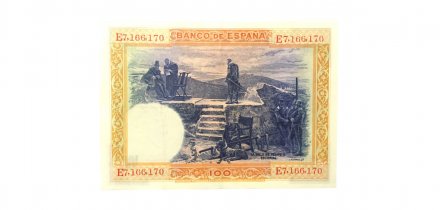 Испания 100 песет 1925 год - АU