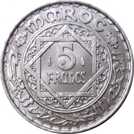 Марокко 5 франков 1951 (АН 1370) год UNC