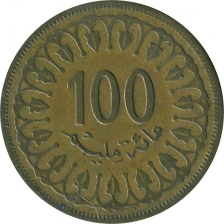 Тунис 100 миллимов 1983 год