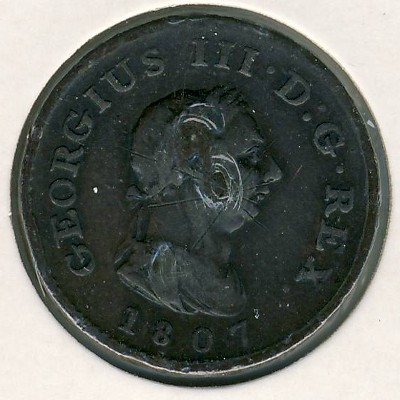 Великобритания 1 фартинг 1807 год