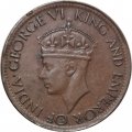 Цейлон 1 цент 1942 год - Король Георг VI (Бронза)