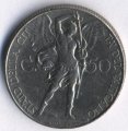 Ватикан 50 чентезимо 1934 год