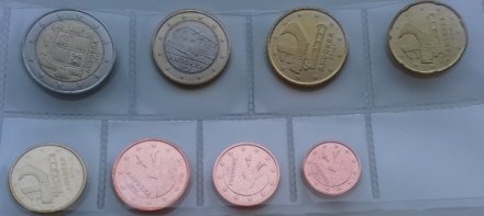 Набор из 8 евромонет Андорра 2014-2017 год Микс
