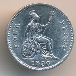 Великобритания 4 пенса 1836 год