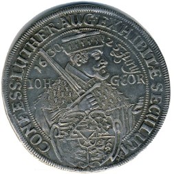 Монета Саксония 1 талер 1630 год