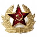 Кокарда рядового состава Советской Армии (звезда в венке)