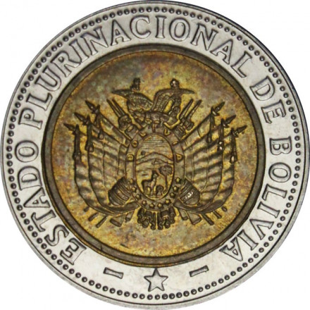 Боливия 5 боливиано 2012 - Герб