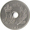 Дания 25 эре 1976 год - Королева Маргрете II
