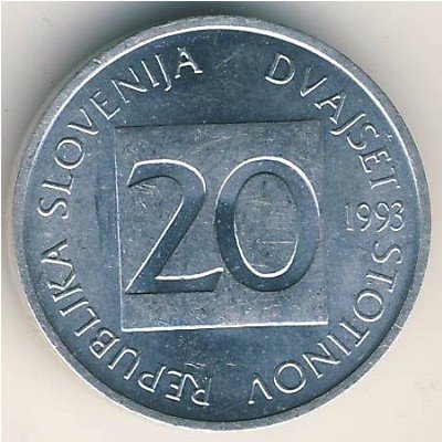 Словения 20 стотинов 1993 год