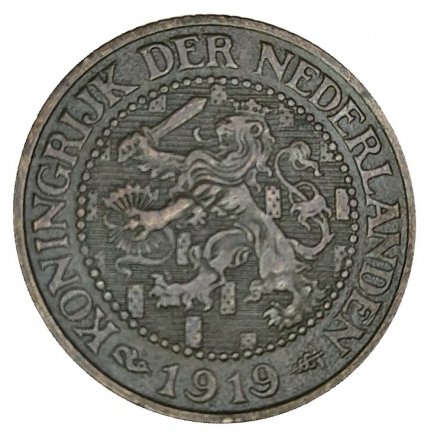 Нидерланды 2 1/2 цента 1919 год