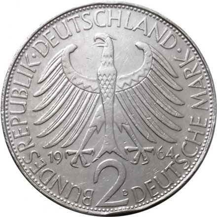 ФРГ 2 марки 1964 год (D) - Макс Планк