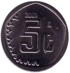 Мексика 5 сентаво 2001 год - Герб