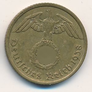 Третий Рейх 10 рейхспфеннигов 1938 год (A)