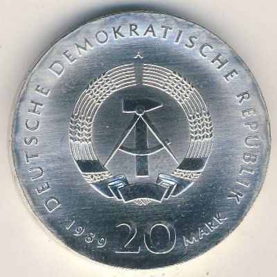 ГДР 20 марок 1989 год