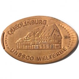 Сувенирный жетон из автомата Quedlinburg. UNESCO-Welterbe. Кведлинбург
