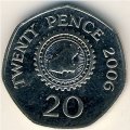 Гернси 20 пенсов 2006 год