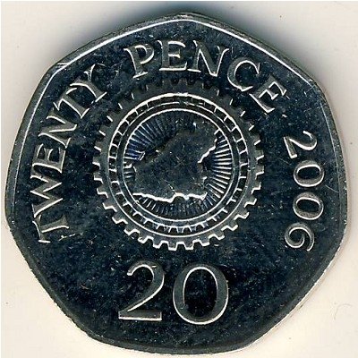 Гернси 20 пенсов 2006 год