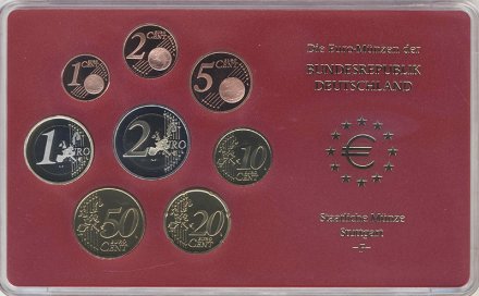 Евро серия Proof Германия 2004 год - Монетный двор «F» (8 монет)