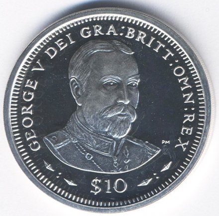 Виргинские острова 10 долларов 2006 год - Король Георг V