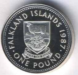 Фолклендские острова 1 фунт 1987 год