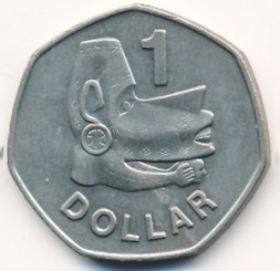Монета Соломоновы острова 1 доллар 1977 год - Нусу-Нусу