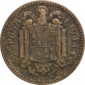 Испания 1 песета 1944 год - Франсиско Франко