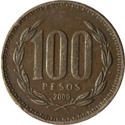 Чили 100 песо 2000 год