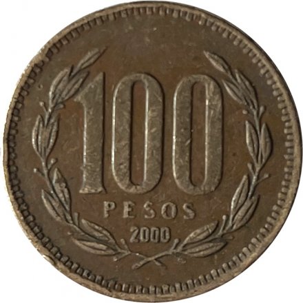 Чили 100 песо 2000 год
