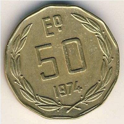 Чили 50 эскудо 1974 год
