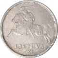 Литва 5 лит 1936 год - Йонас Басанавичюс