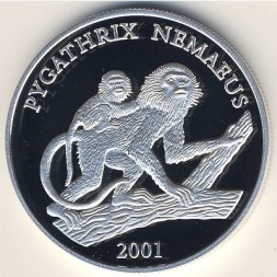Монета Лаос 1000 кип 2001 год