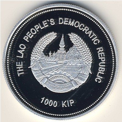 Лаос 1000 кип 2001 год